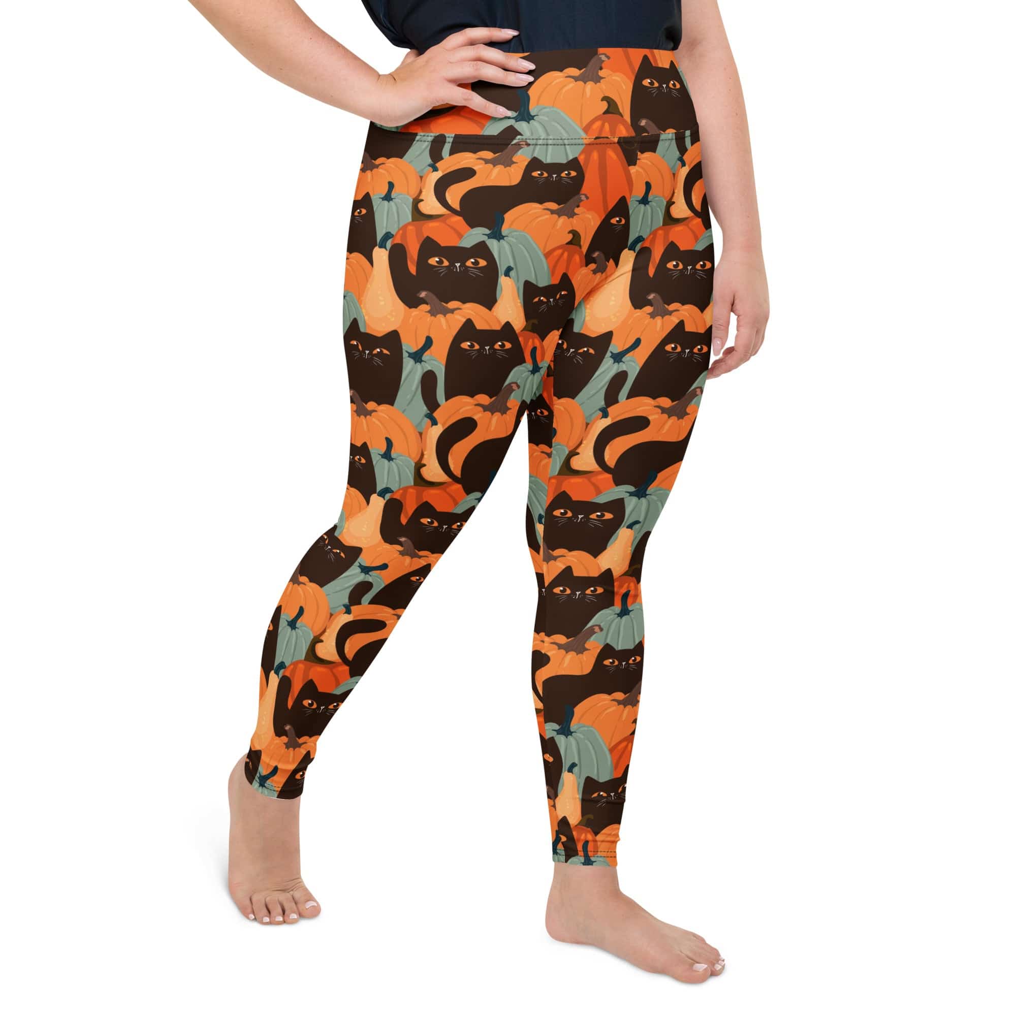 Fall Cat Magic Plus Size Leggings