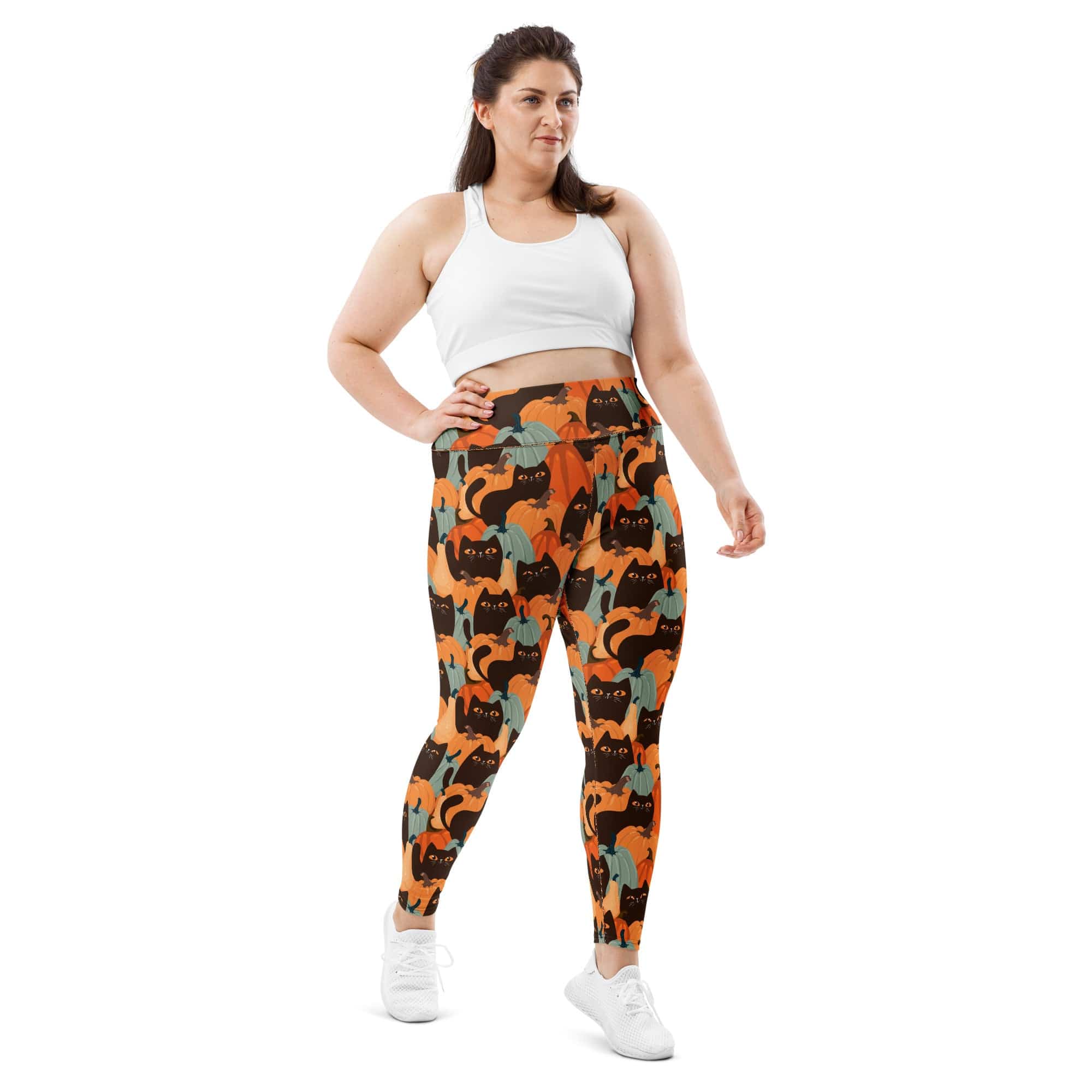 Fall Cat Magic Plus Size Leggings