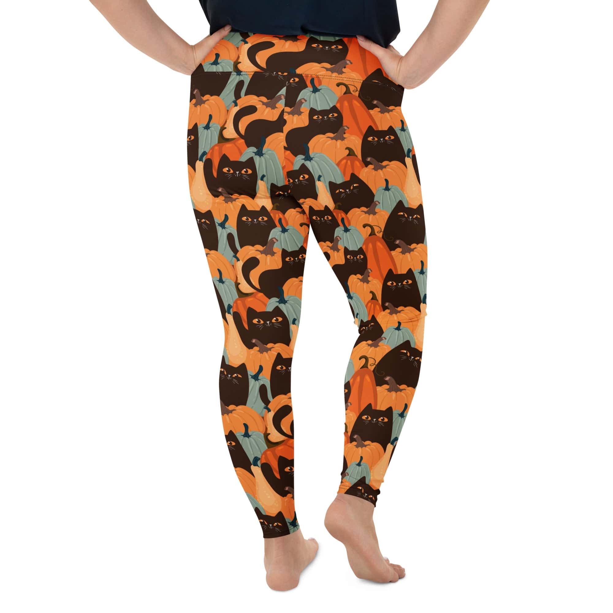 Fall Cat Magic Plus Size Leggings