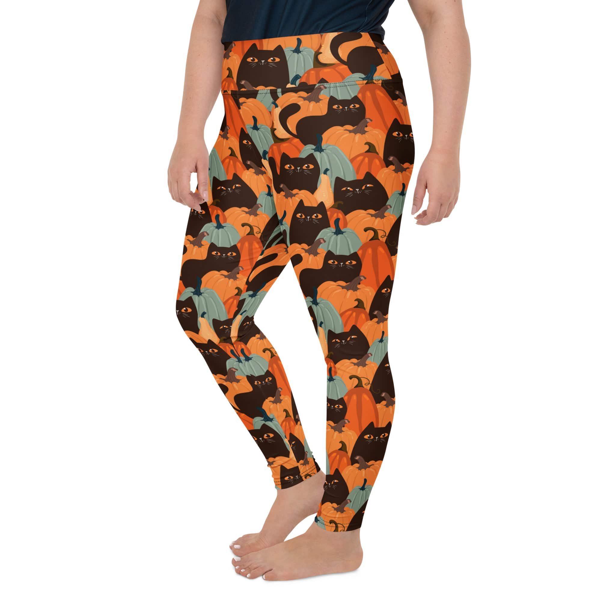 Fall Cat Magic Plus Size Leggings