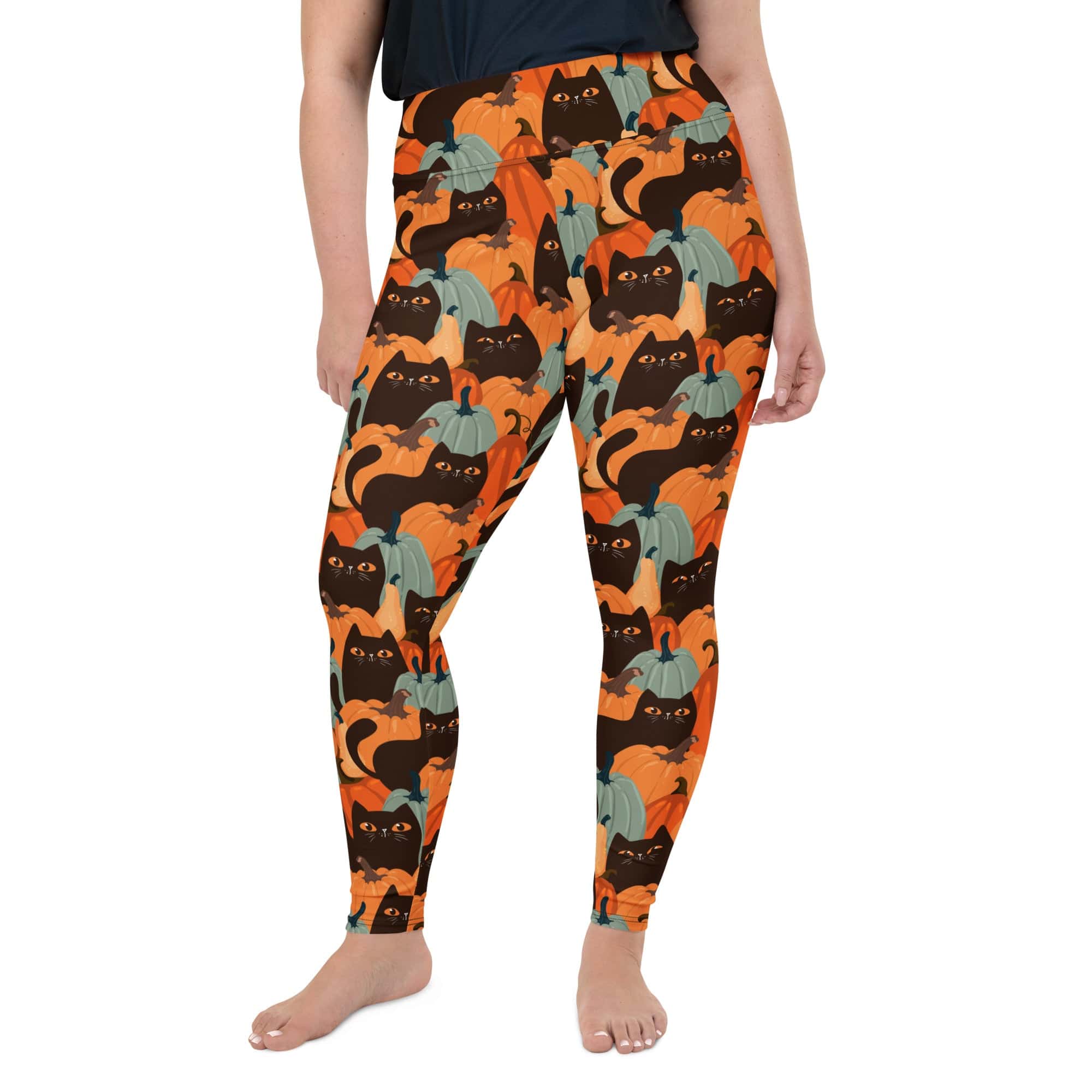 Fall Cat Magic Plus Size Leggings