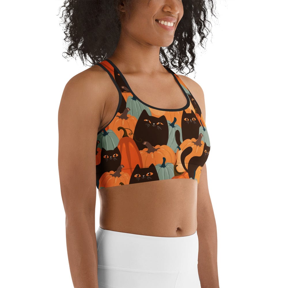 Fall Cat Magic Sports Bra