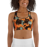 Fall Cat Magic Sports Bra