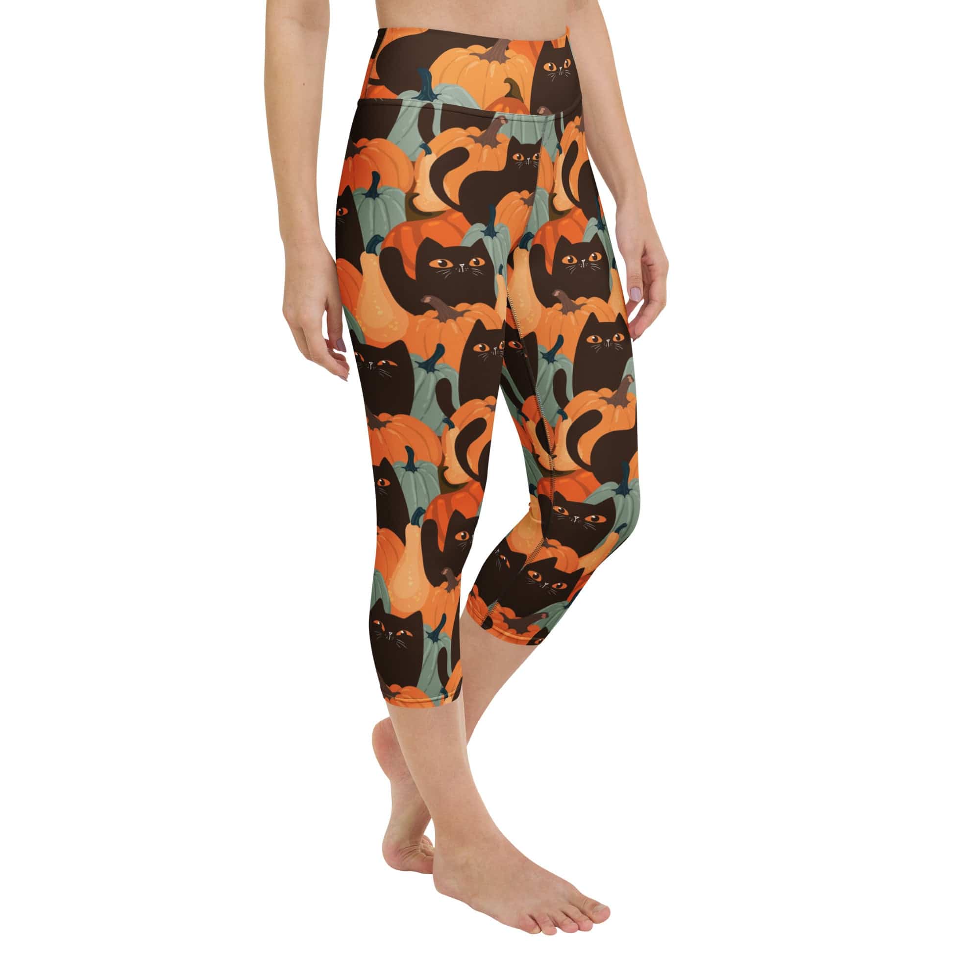 Fall Cat Magic Yoga Capris