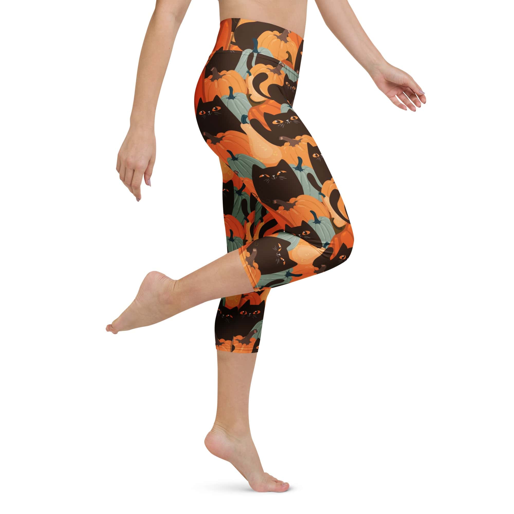 Fall Cat Magic Yoga Capris