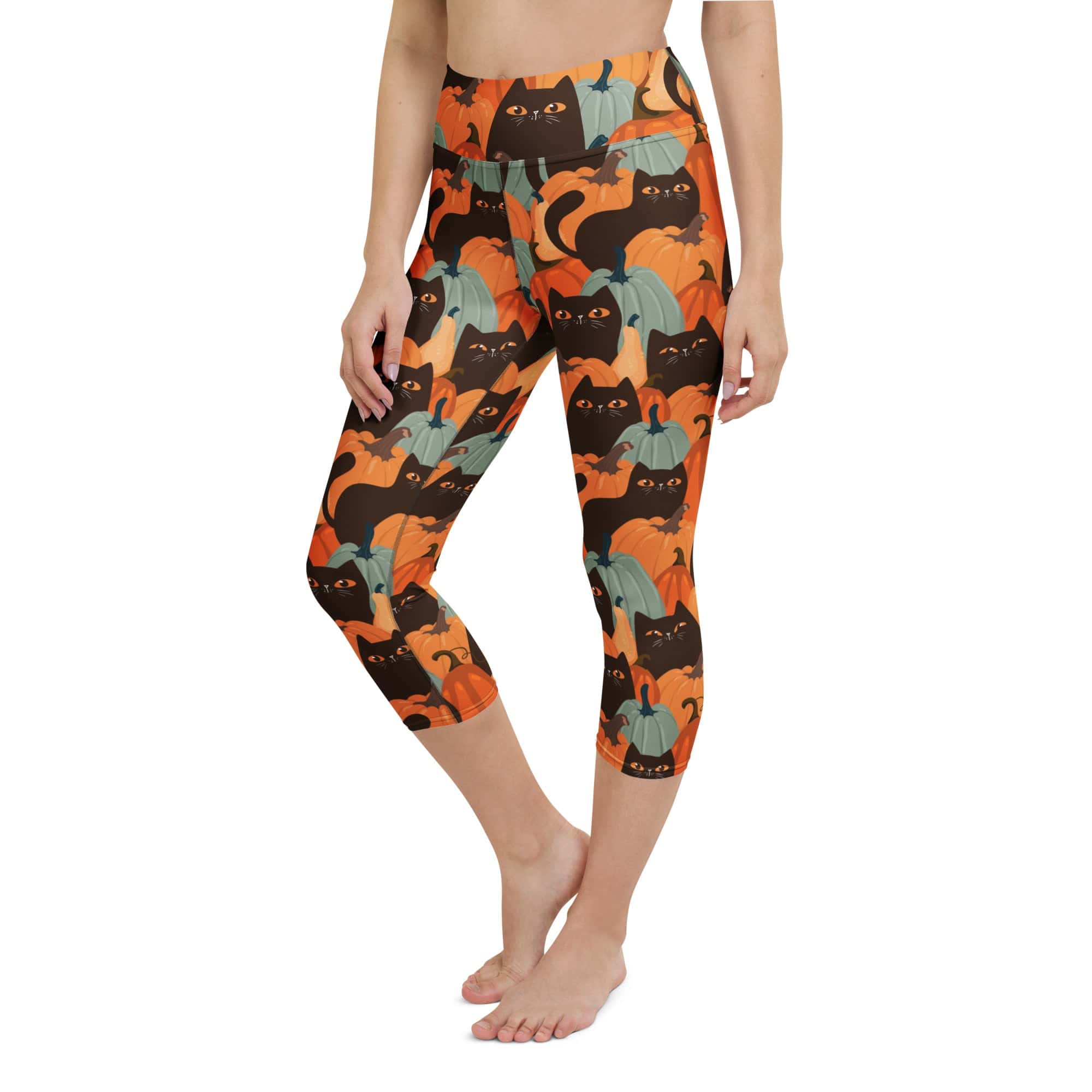 Fall Cat Magic Yoga Capris