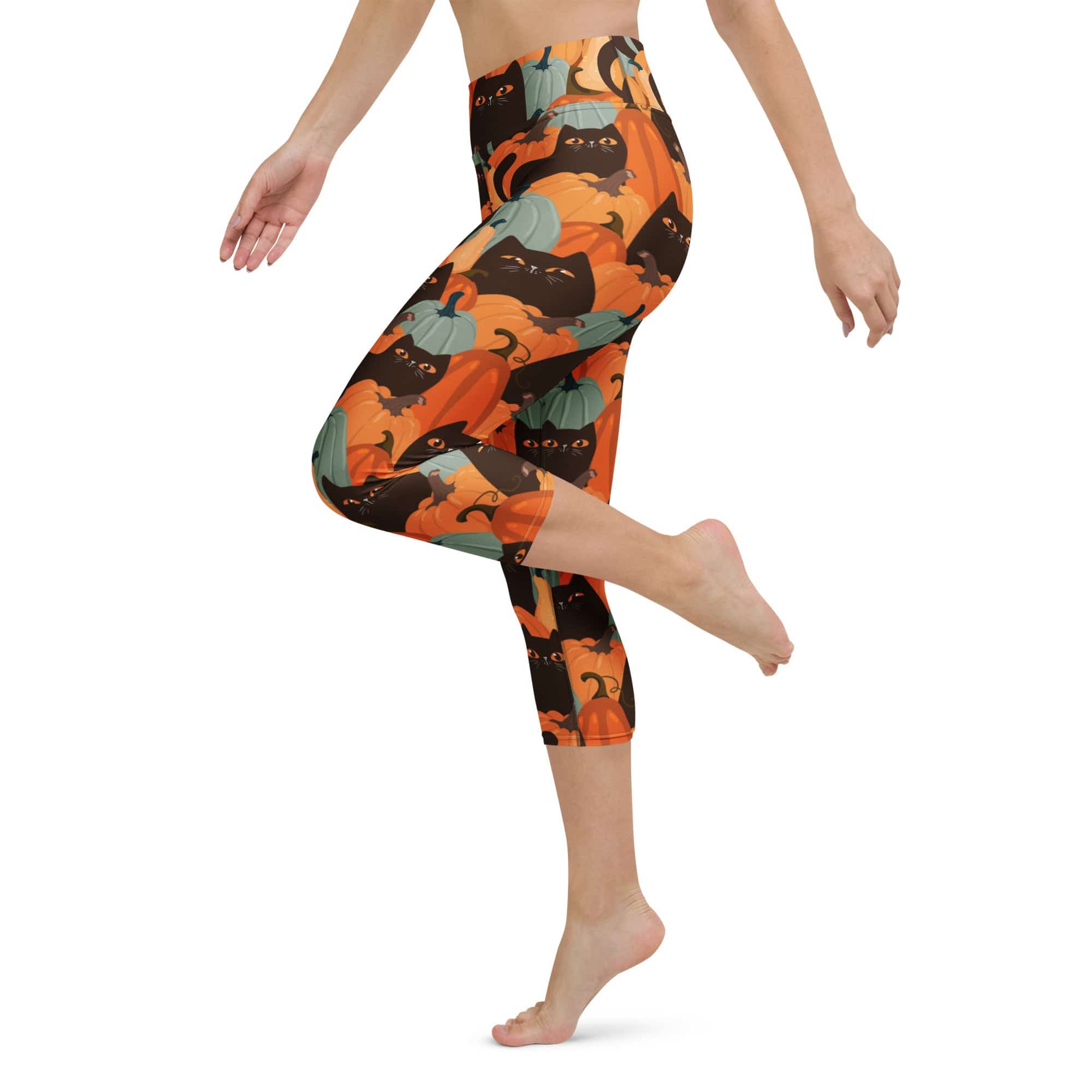 Fall Cat Magic Yoga Capris