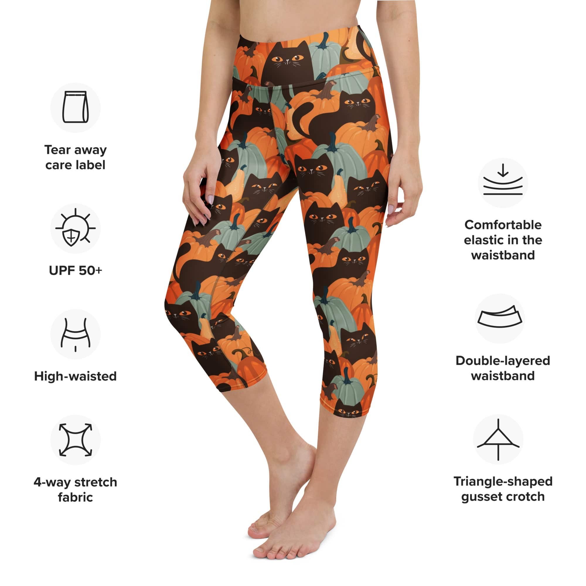 Fall Cat Magic Yoga Capris