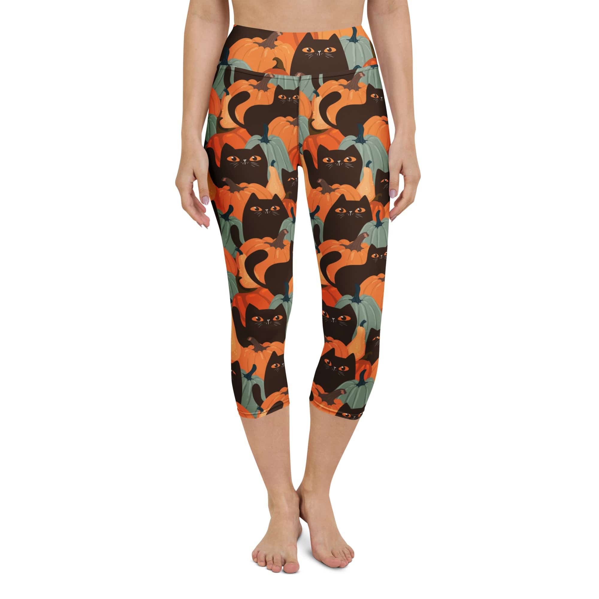 Fall Cat Magic Yoga Capris