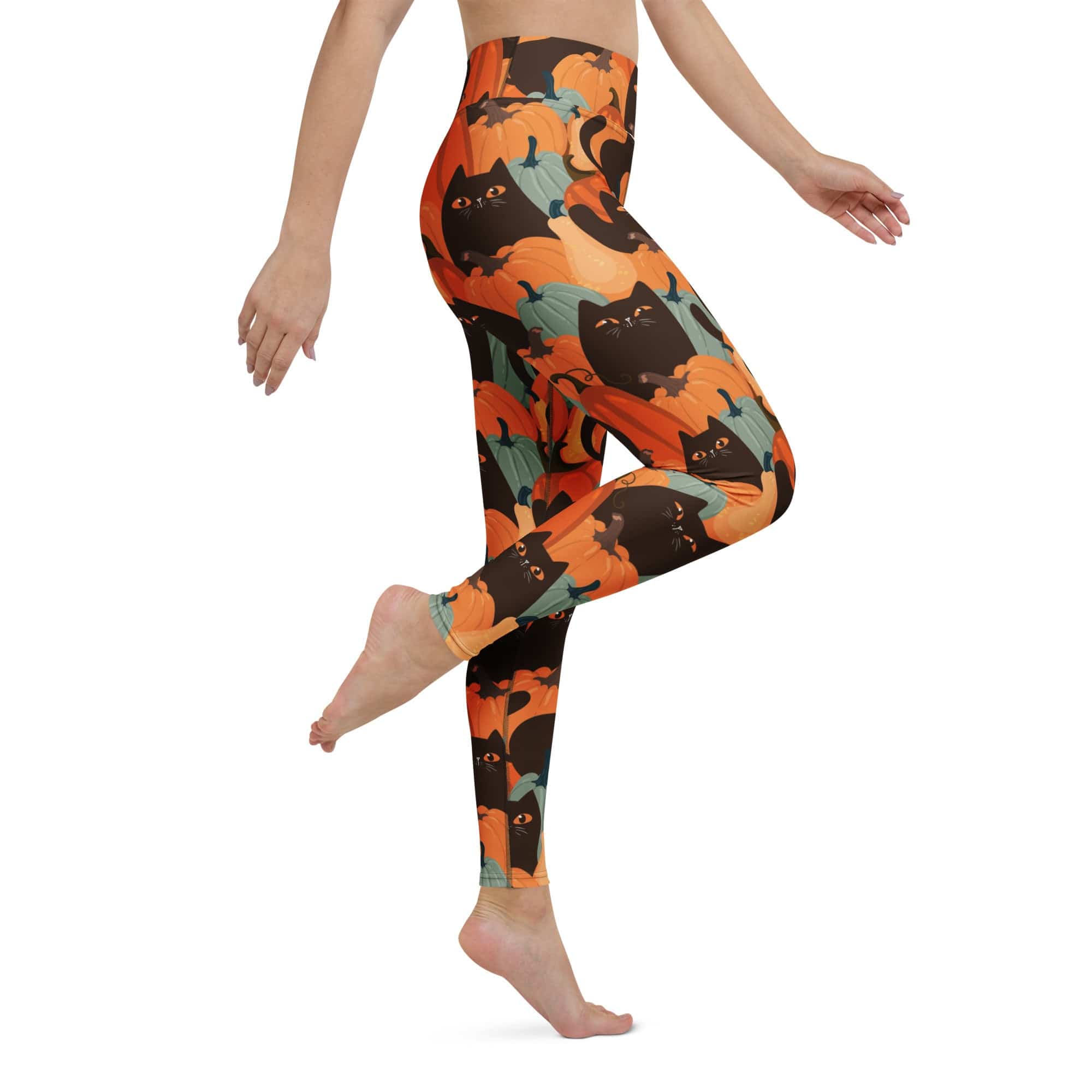 Fall Cat Magic Yoga Leggings