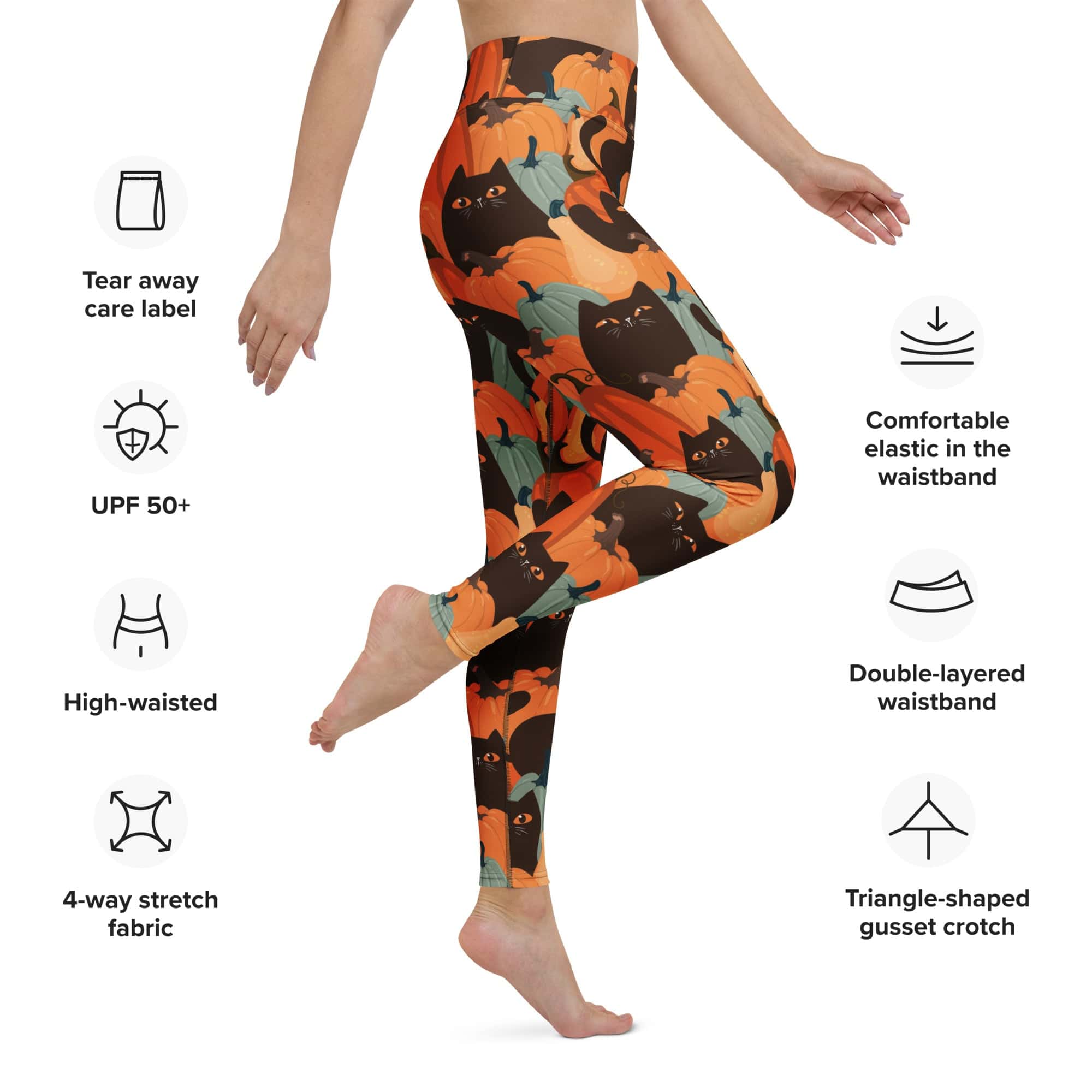 Fall Cat Magic Yoga Leggings