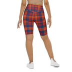 Fall Plaid Biker Shorts