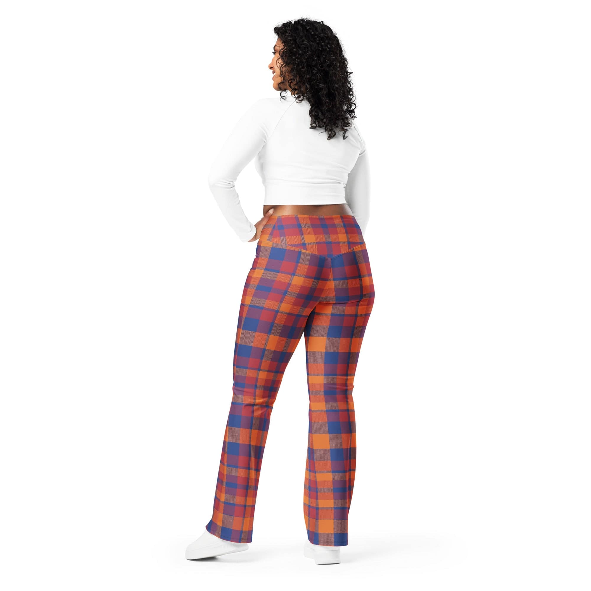 Fall Plaid Flare Leggings