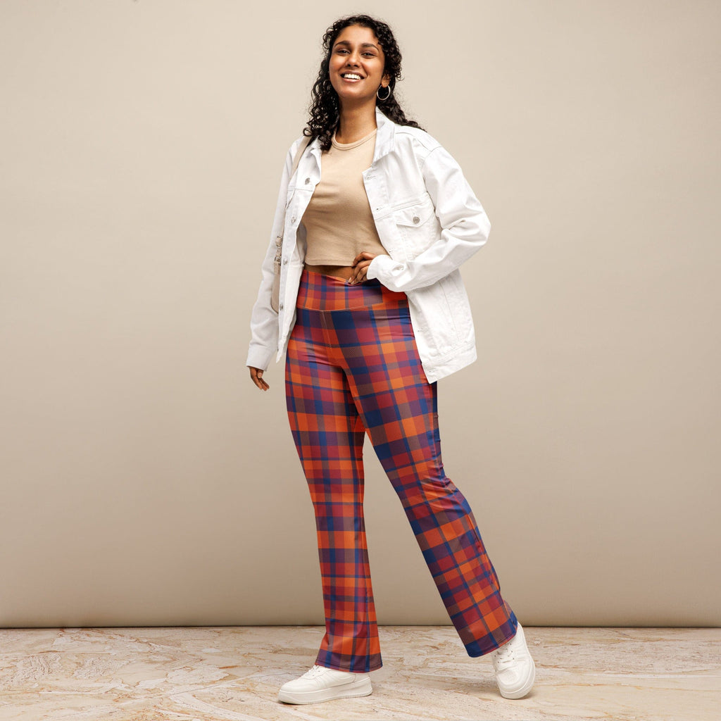 Fall Plaid Flare Leggings