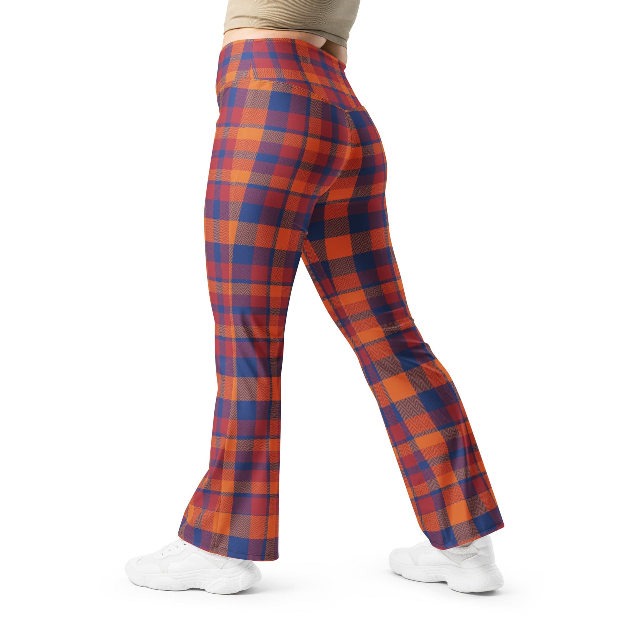 Fall Plaid Flare Leggings