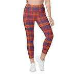 Fall Plaid Leggings With Pockets