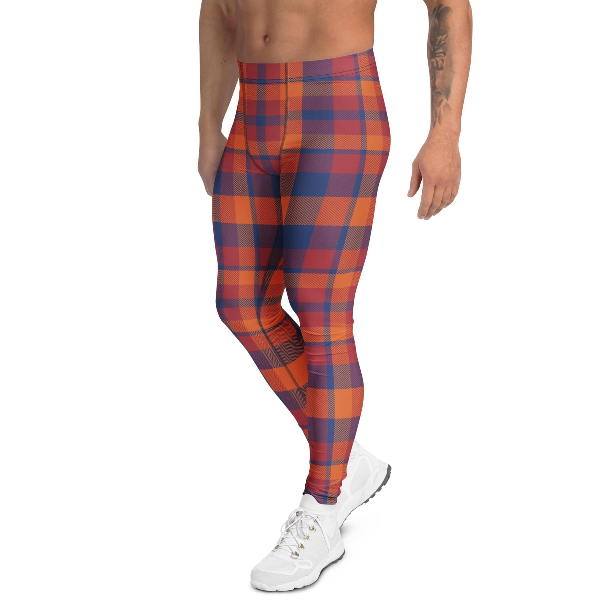 Fall Plaid Men's Leggings
