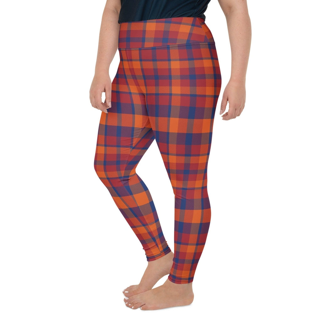 Fall Plaid Plus Size Leggings