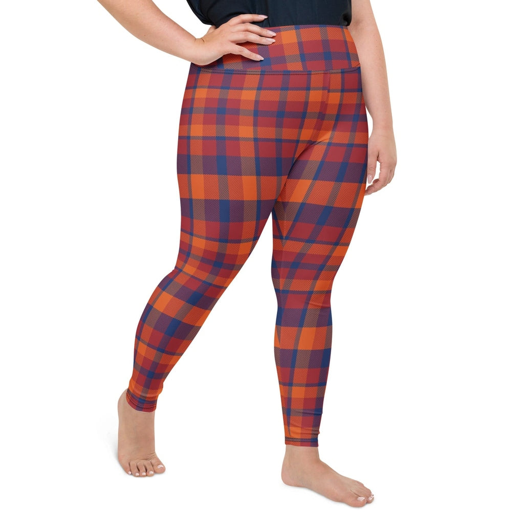Fall Plaid Plus Size Leggings