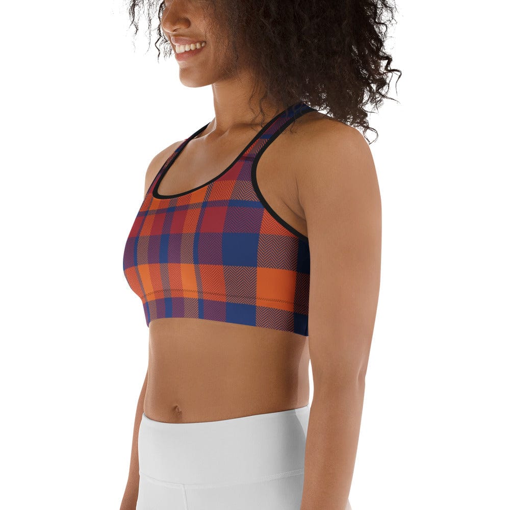 Fall Plaid Sports Bra