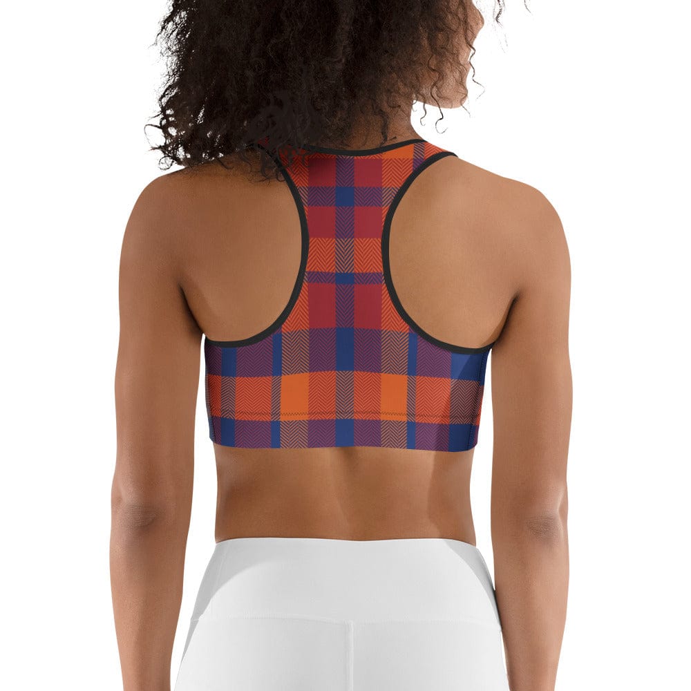 Fall Plaid Sports Bra