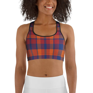 Fall Plaid Sports Bra