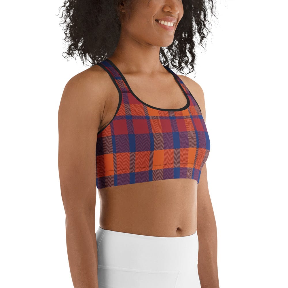Fall Plaid Sports Bra