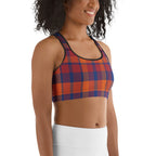 Fall Plaid Sports Bra