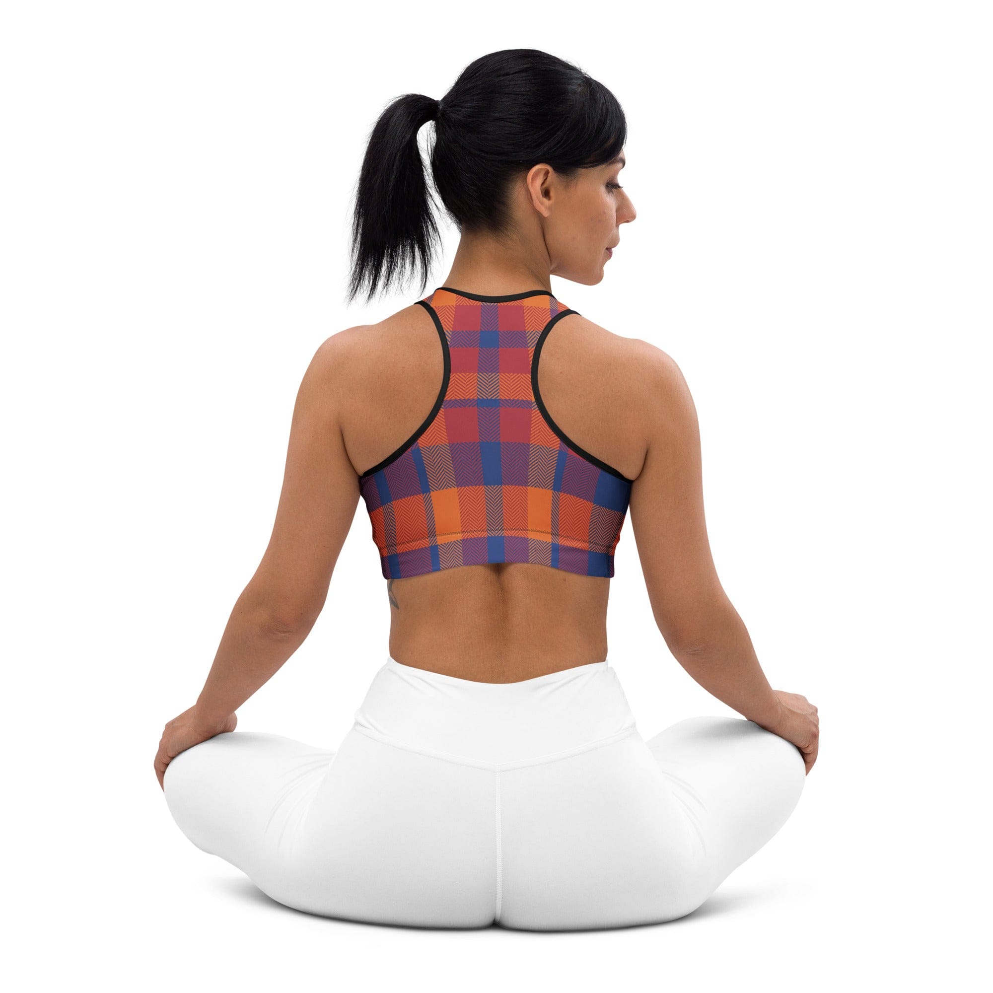 Fall Plaid Sports Bra