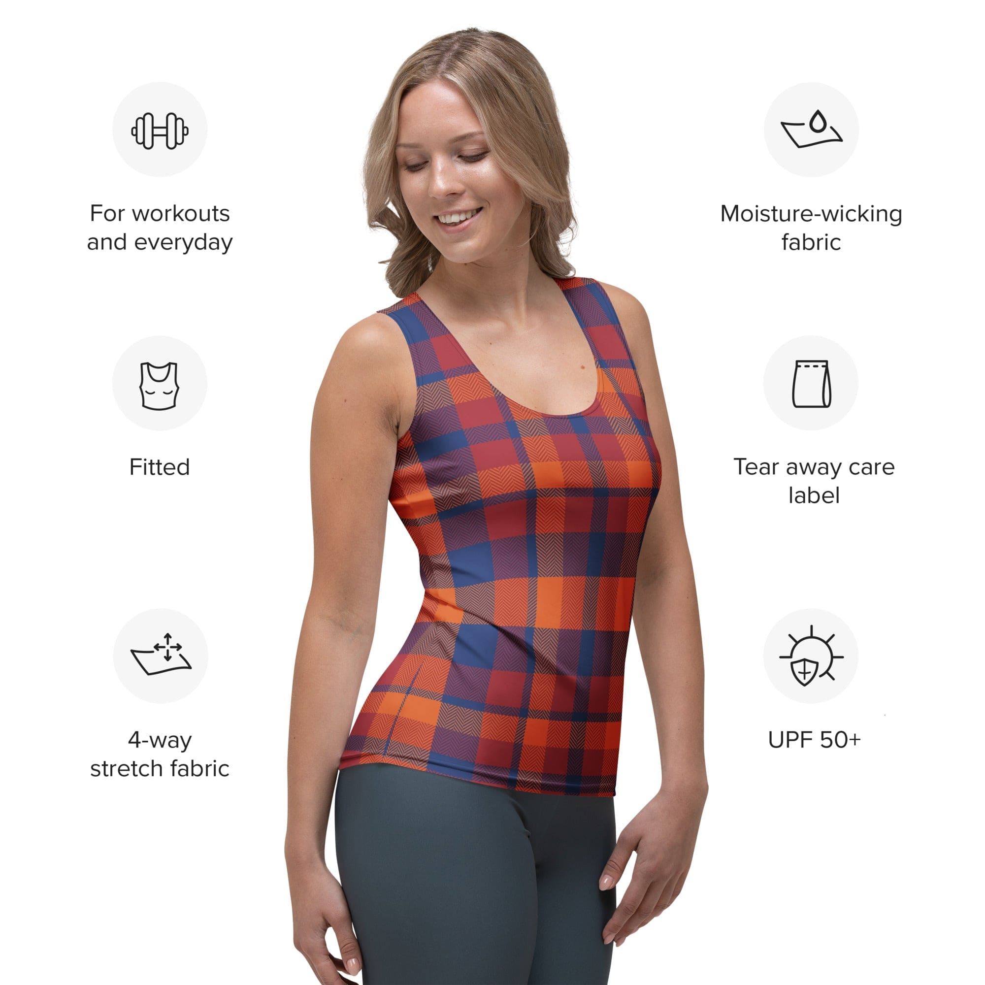 Fall Plaid Tank Top