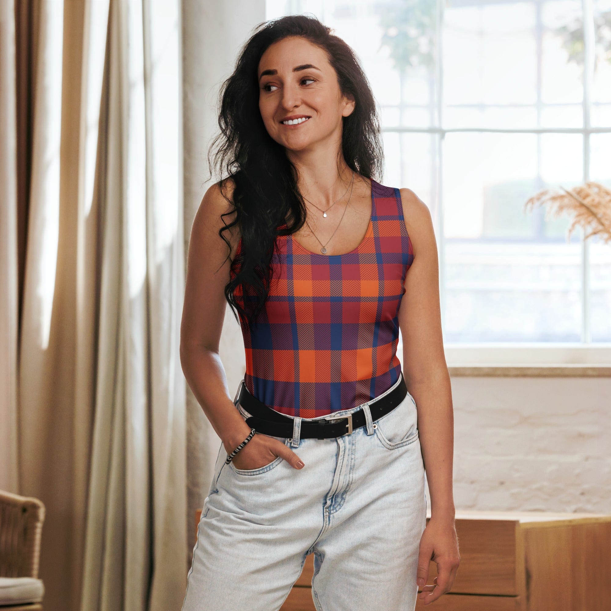 Fall Plaid Tank Top
