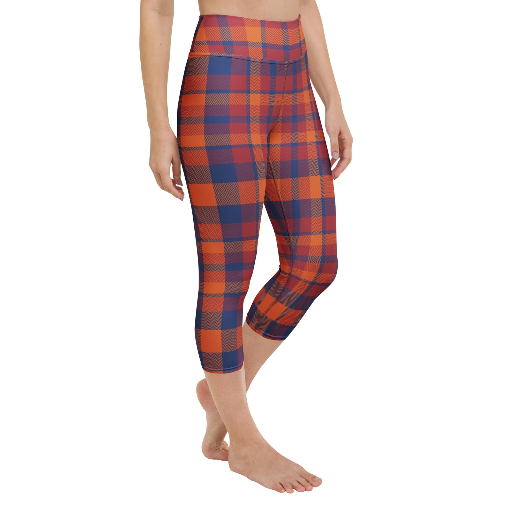 Fall Plaid Yoga Capris