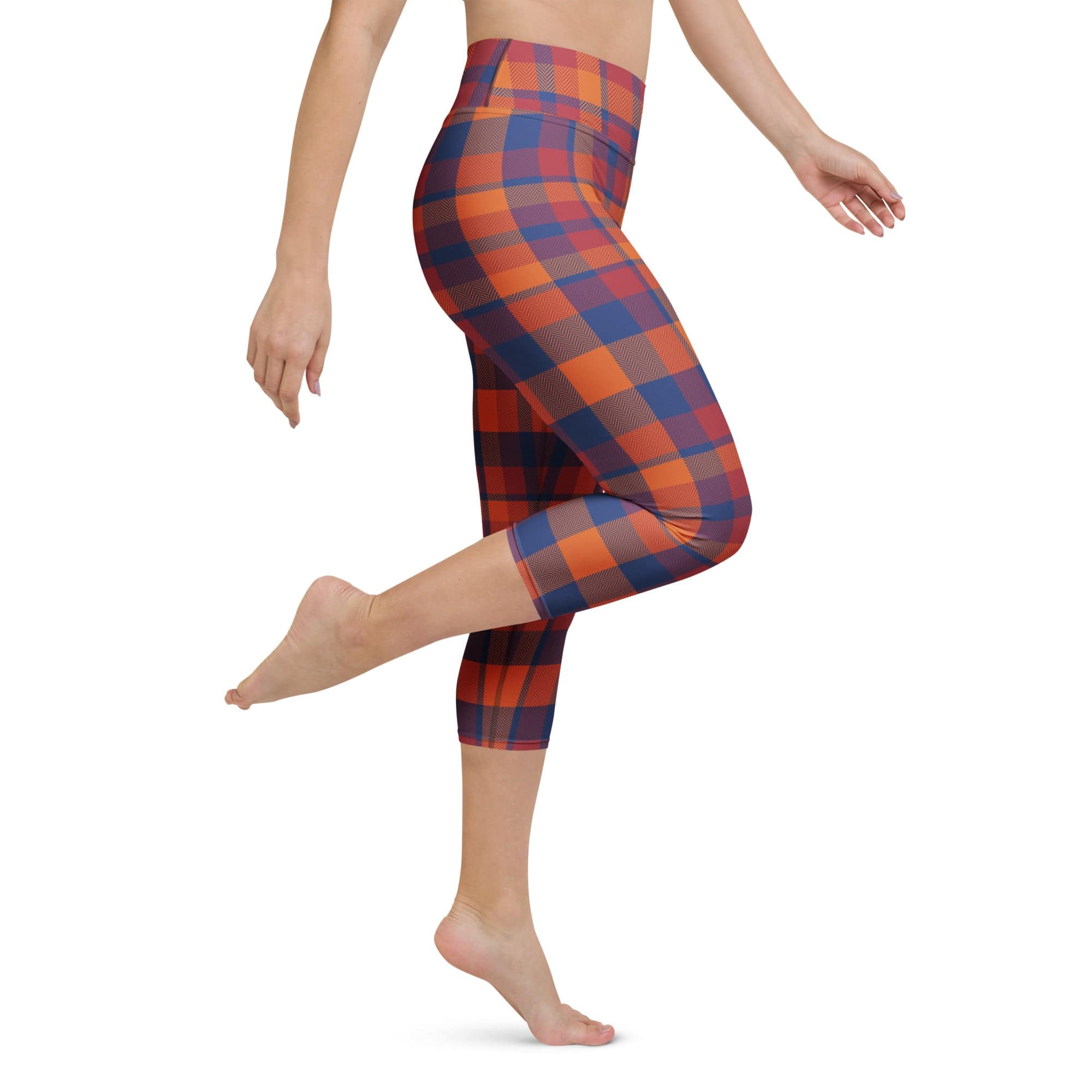 Fall Plaid Yoga Capris