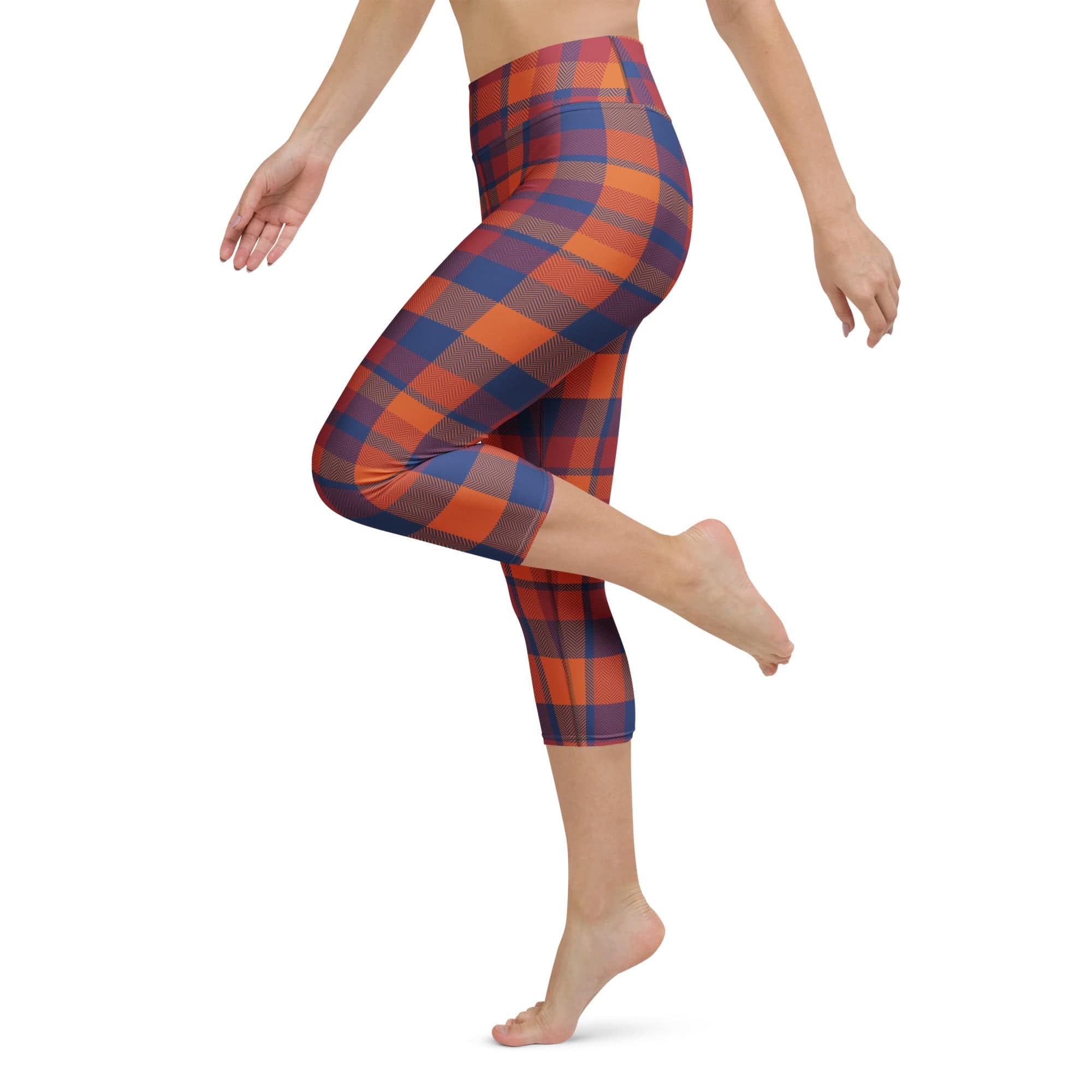 Fall Plaid Yoga Capris
