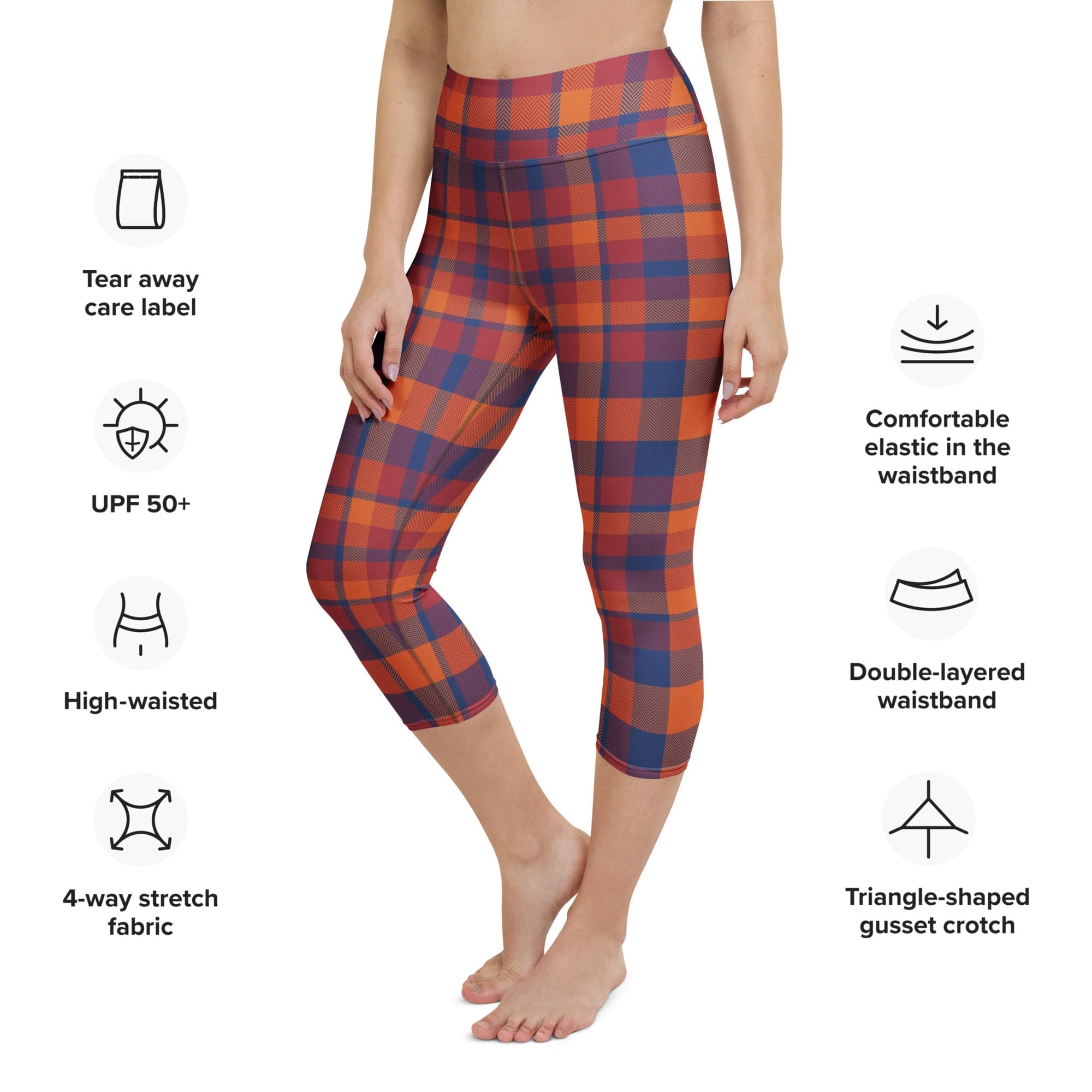 Fall Plaid Yoga Capris