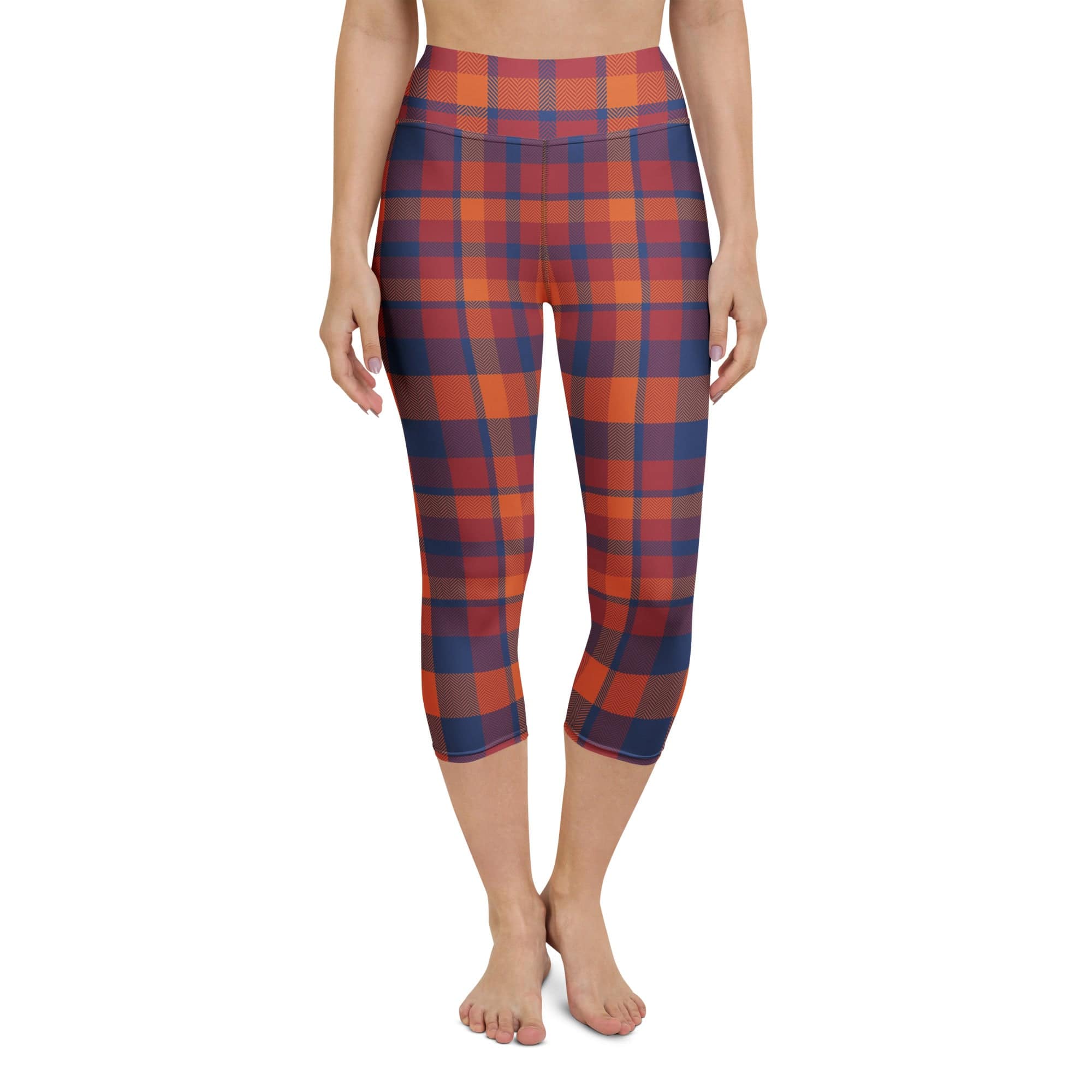 Fall Plaid Yoga Capris