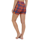 Fall Plaid Yoga Shorts