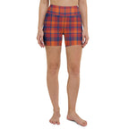 Fall Plaid Yoga Shorts