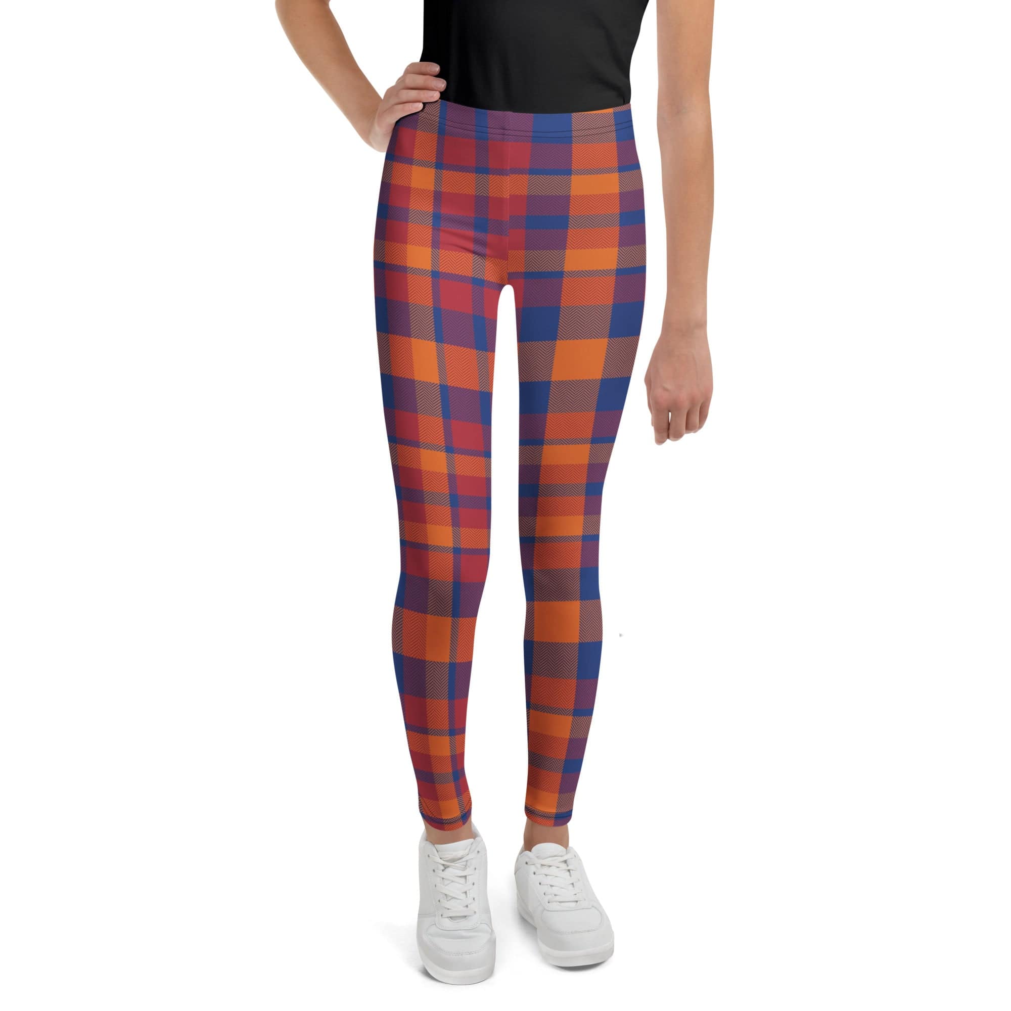 Fall Plaid Youth Leggings