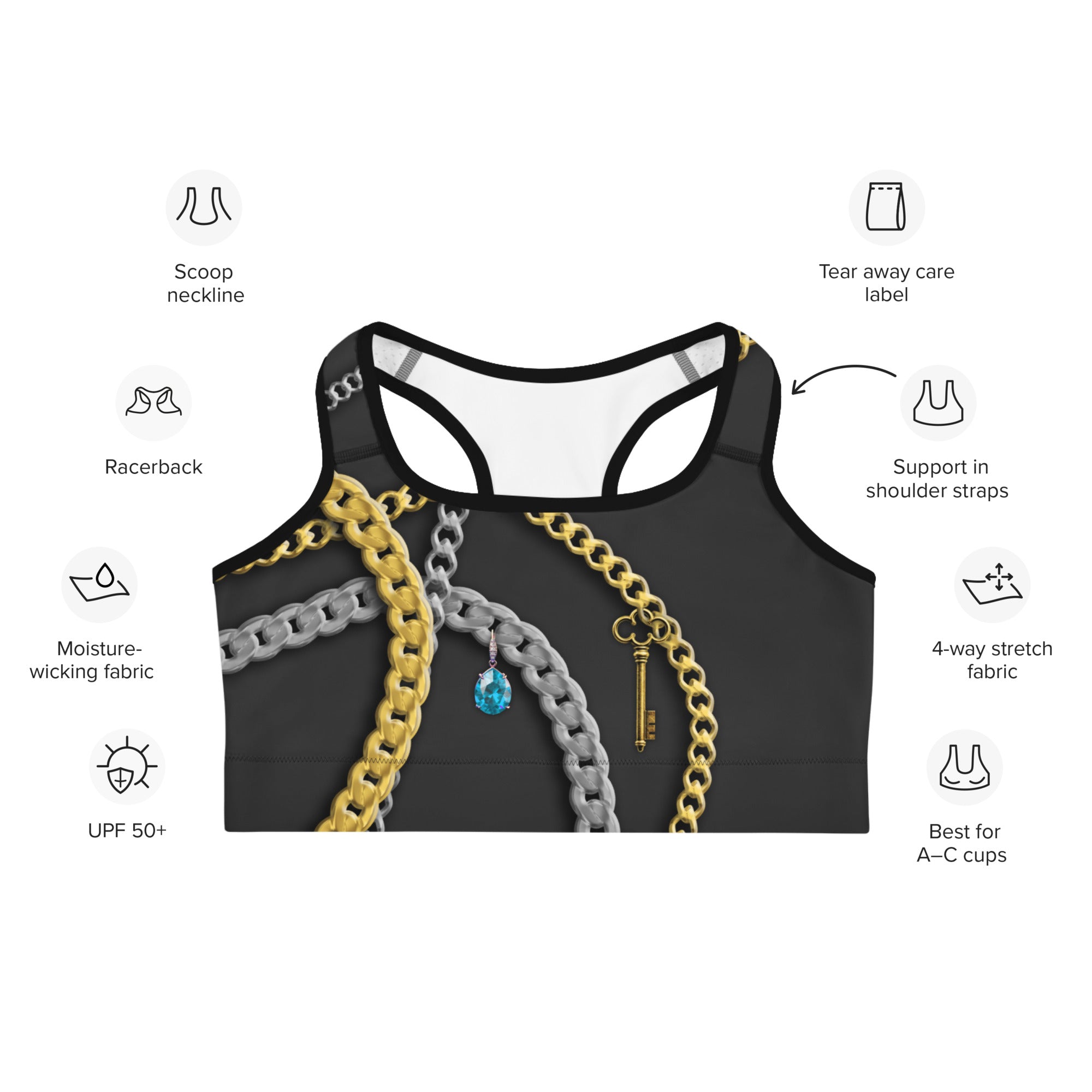 Fancy Chains Sports Bra