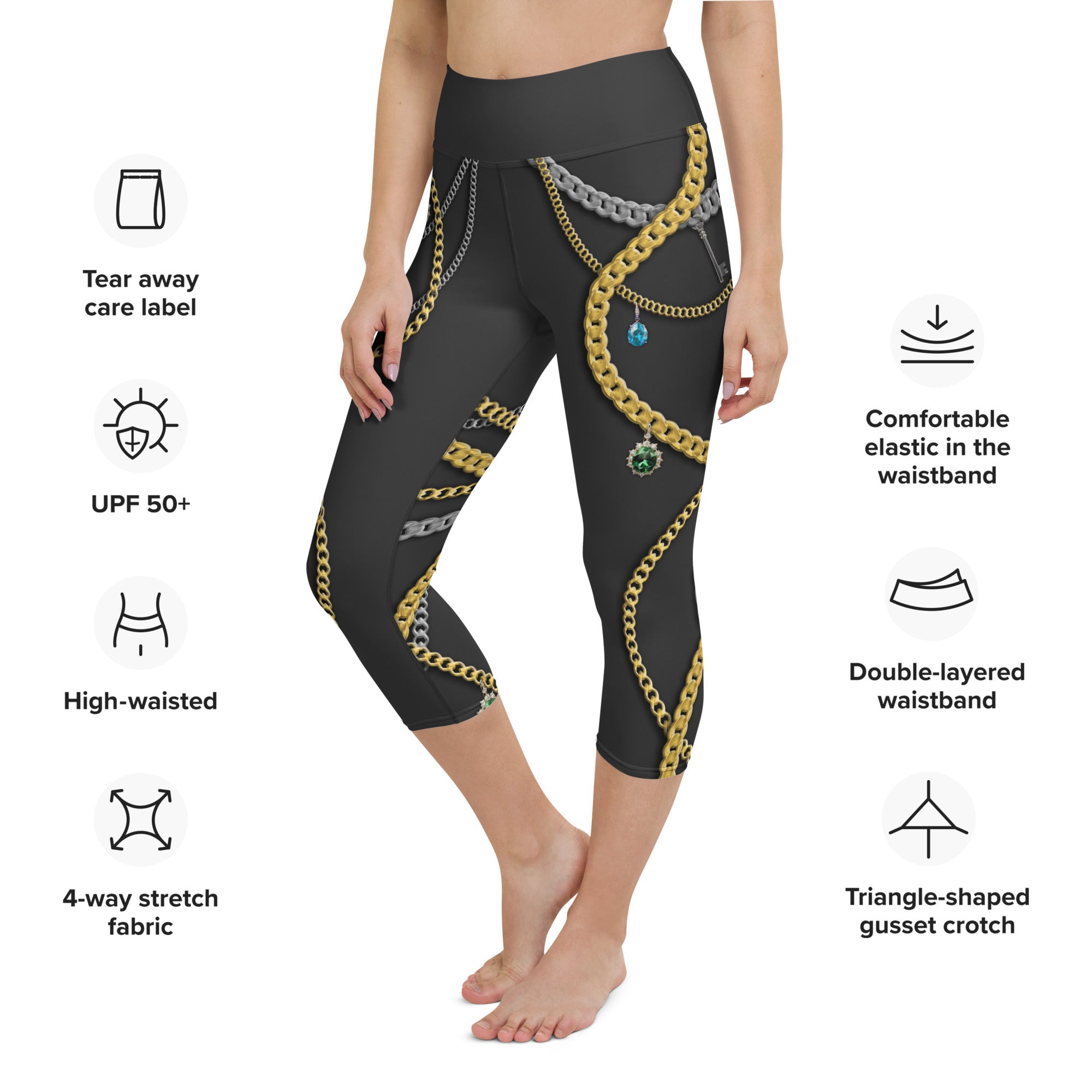 Fancy Chains Yoga Capris