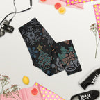 Faux Rhinestone Christmas Capris