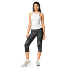 Faux Rhinestone Christmas Capris