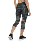 Faux Rhinestone Christmas Capris