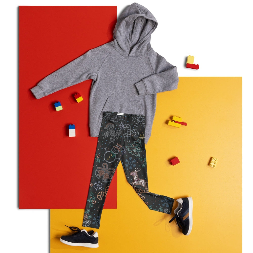 Faux Rhinestone Christmas Kid's Leggings