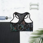 Faux Rhinestone Christmas Sports Bra