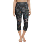 Faux Rhinestone Christmas Yoga Capris
