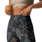 Faux Rhinestone Christmas Yoga Leggings