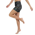 Faux Rhinestone Christmas Yoga Shorts