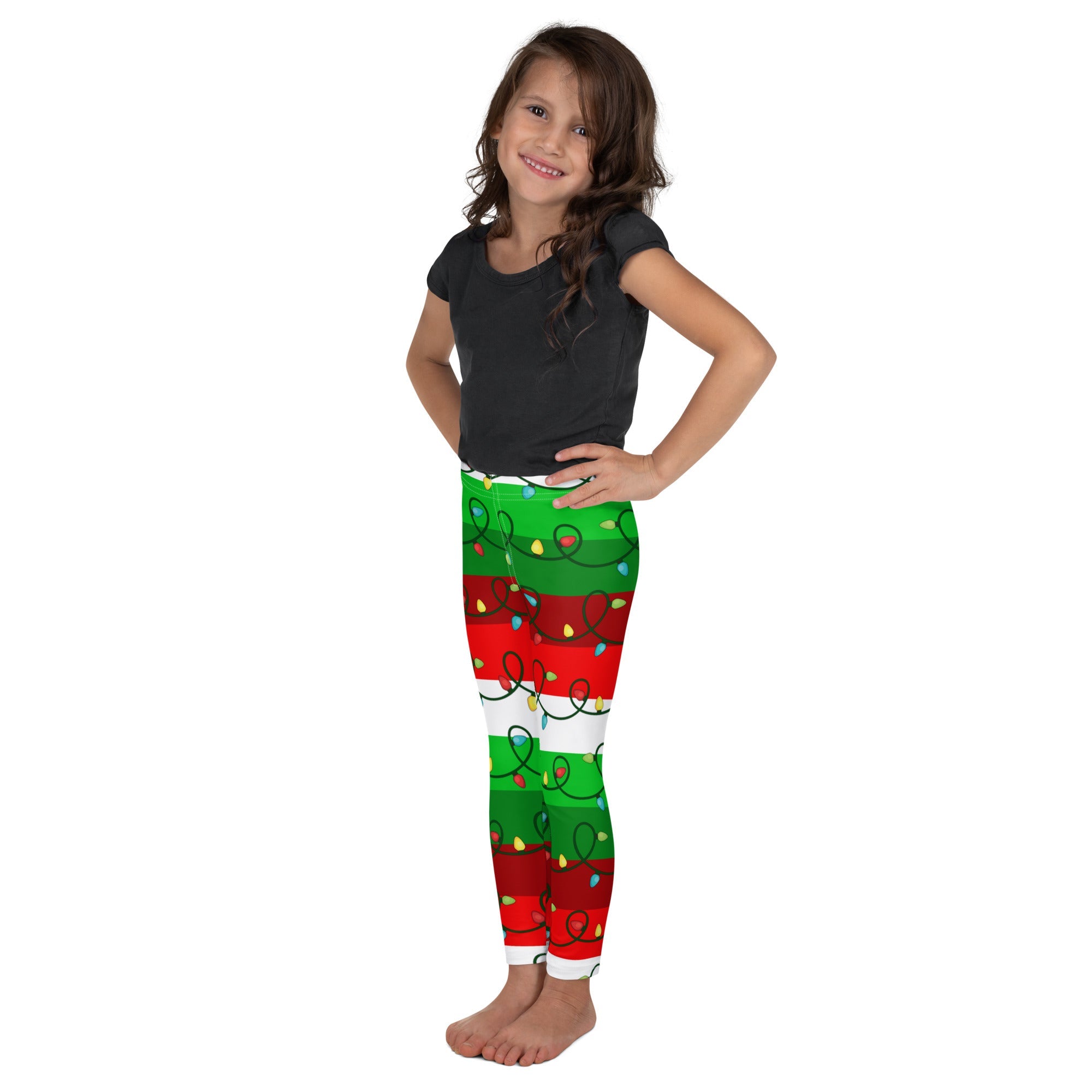 Festive Christmas Lights Kid's Leggings